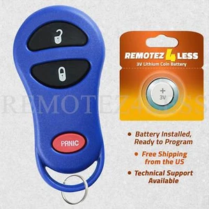 Keyless Entry Remote for 1999 2000 2001 2002 2003 Dodge Caravan Car Key Fob Blue - Picture 1 of 6