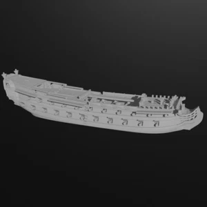 1/700th Danish 4th rate Grønland (50 guns), 1756-96 - Picture 1 of 2