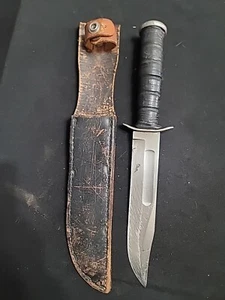 WORLD WAR II USMC MARKED CAMILLUS NY KABAR STYLE MK2 FIGHTING COMBAT KNIFE WW2 - Picture 1 of 8