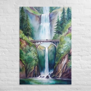 Multnomah Falls Oregon - 40x60 Big Canvas Art - Picture 1 of 1