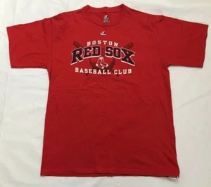 Boston Red Sox Baseball Club T Shirt Men's Size Large Majestic Red SS MLB - Picture 1 of 4