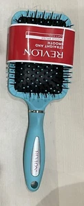 NEW!! Revlon Straight & Smooth Soft Feel Paddle Hair Brush Set Light Blue New - Picture 1 of 16