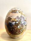 Satsuma Porcelain Egg 5' tall by 3-1/2' wide Hand painted Gold Accent