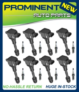 Ignition Coils & NGK Platinum Spark Plug for 2003-2010 Infiniti M45 FX45 V8 4.5L - Picture 1 of 6