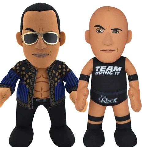 Bleacher Creatures WWE Legend "The Rock" Bundle: "Team Bring It" Rock and Old Sc Cover