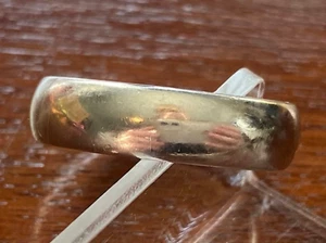 Vintage Mens 10k White Gold Wedding Band Ring Sz 10.25 - Picture 1 of 4