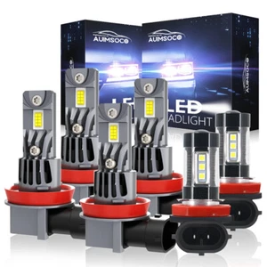 For 2016-2018 Nissan Maxima LED Headlight High/Low+Fog light Combo 6000K Bulbs - Picture 1 of 16