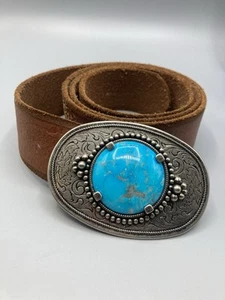 Fossil Belt Men’s turquoise/leather - Picture 1 of 7