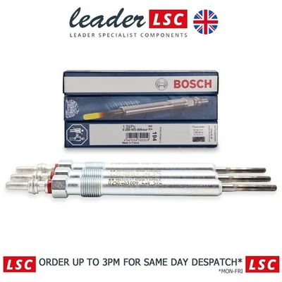 03L963319 Bosch 3x Glow Plugs VW Scirocco Sharan Touran Transporter New Genuine - Image 1 of 4