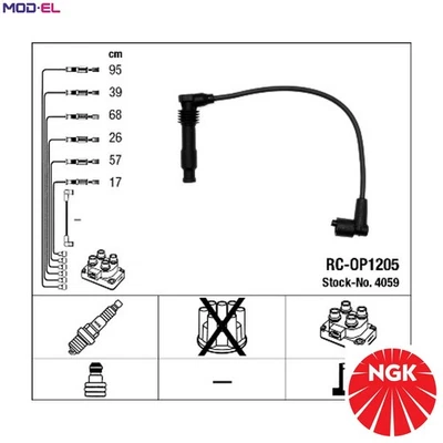 KIT CABLE ENCENDIDO 4059 PARA VAUXHALL OPEL X 25 XE 2.5L X 30 XE 3.0L 6cyl OMEGA Foto 1 de 4