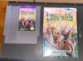 NINTENDO NES CRYSTALIS GAME CARTRIDGE AND MANUAL TESTED