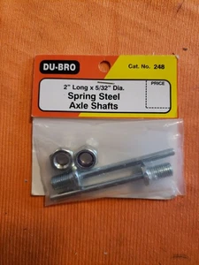 Du-Bro - 2" Long X 5/32" Dia. Spring Steel Axle Shafts - New - Part 248 - JT25 - Picture 1 of 4