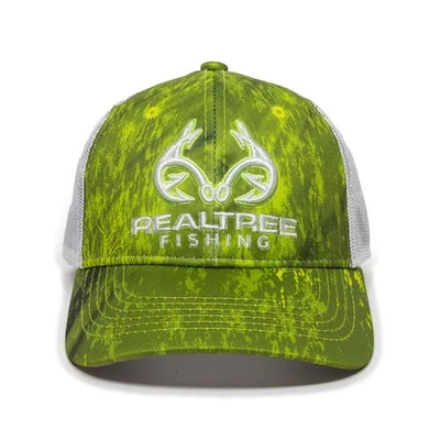 Chapéu de pesca Realtree – costas de malha, tamanho único, verde limão - Imagem 1 de 4