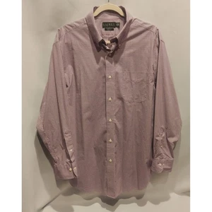 Camicia elegante uomo Lauren Ralph Lauren blu e rossa a quadri con bottoni taglia 17 32/33 - Foto 1 di 9