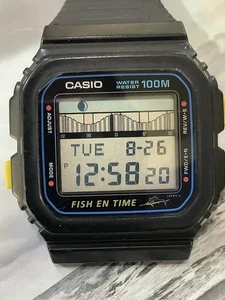 CASIO FT 100W Mod. 844 "FISH en TIME" JAPAN Año 1989 !! EXCELENTE!! (Ver Fotos) - Picture 1 of 10
