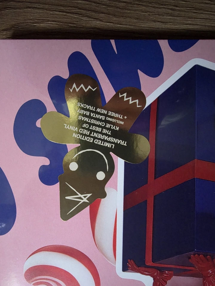 KYLIE MONOGUE - Kylie Christmas 1x RED VINYL 1X BLACK VINYL BUNDLE SIGNED PRINT  - image 1 of 4