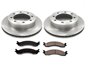 Front Brake Rotors & Brake Pads for Ford F250 4 Wheel Drive 4x4 8 Stud 95-98 - Picture 1 of 6