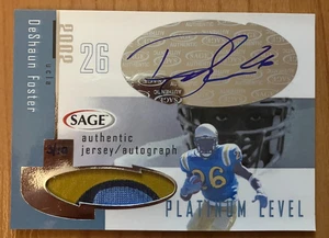 2002 Sage DeShaun Foster Authentic Jersey/Autograph Platinum Level #3/10! - Picture 1 of 1