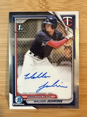 2024 Bowman - Chrome Prospect Autographs 1st #CPA-WJ Walker Jenkins - Twins - Image 1 of 3