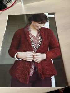 Women Cardigan Knitting Pattern: Sarah Hatton Chunky Adena Jacket - Picture 1 of 5