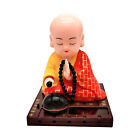 Little Monk Figurine Solar Head Toys Funny Car Shaking Head Toy Home Decorations