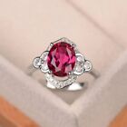 Certified Natural Pink Ruby 14 K White Gold Handmade Ring Gift For Her