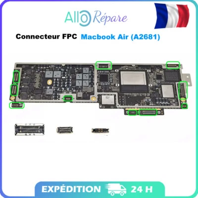 APPLE Connecteur FPC MacBook Air M2 A2681 LCD Haut parleur TrackPad Clavier