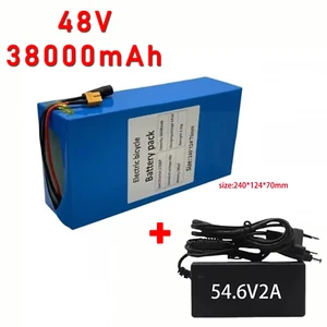 48V 38Ah 13S6P Battery Pack 48V 38000mAh Battey 50A BMS with 54.6v 2A Charger - Picture 1 of 9