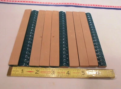 10 peças. Cor azul-petróleo: forro de cerâmica vintage-lápis-telhas escaldantes, corda 5/8" X 6" - Imagem 1 de 4