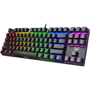 Mechanische Tastatur kabelgebunden RGB hintergrundbeleuchtete blaue Schalter QWERTY TKL 80 % kompakt  - Bild 1 von 12