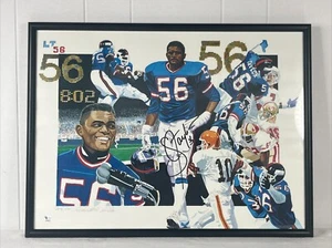 Póster firmado por Lawrence Taylor de los New York Giants autenticación global 24x18 - Imagen 1 de 5