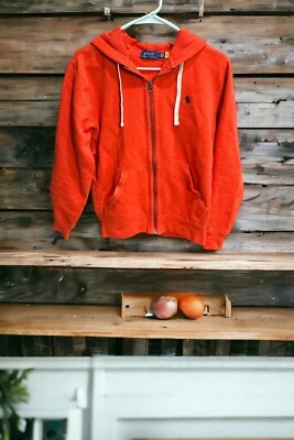 Ralph Lauren Polo Naranja Sudadera con Capucha Suéter Cremallera Completa Talla: SP Foto 1 de 4