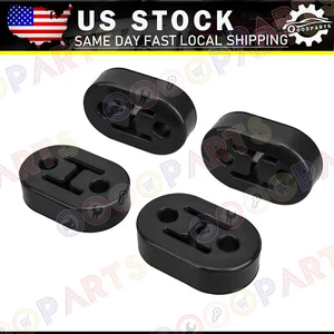 4 X Universal Car Vehicles Muffler Exhaust Pipe Mount Bracket Hangers Black 11.5 - Picture 1 of 8
