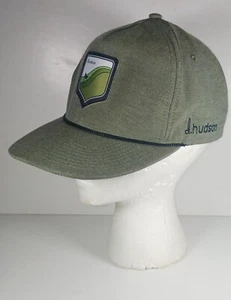 Gorra de golf retro d.Hudson parche de ala de cuerda con cierre a presión verde - Imagen 1 de 11