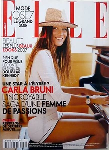Francés ELLE 2007: CARLA BRUNI_EVA HERZIGOVA Glam's Star_KATE MOSS - Imagen 1 de 7