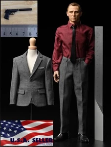 1/6 007 James Bond Men's Suit Set For 12" Hot Toys Worldbox Male Figure ❶USA❶ - Picture 1 of 4