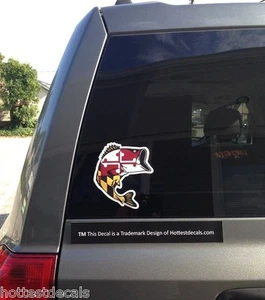 MARYLAND FISH CAR DECAL STICKER Truck Window Boat Trailer Fishing Tackle - Picture 1 of 9