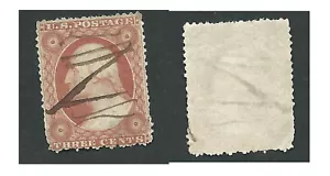 Scott 26, 3c Washington, Tipo III, "ZORRO" bolígrafo cancelar, MD - Imagen 1 de 1