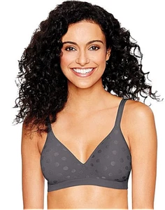 New Bra Hanes Ultimate Perfect Cover Comfort WF Charcoal-Dot DHHU08 MSRP-$36 6XL - Picture 1 of 7