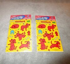 SEALED Set Of 4 CLIFFORD The Big Red DOG Sticker Sheets VINTAGE 2 Packs