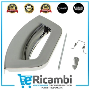 Maniglia Oblò Lavatrice Hotpoint Ariston Indeist Polar Cromata C00287769 - Foto 1 di 4