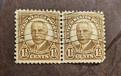Estampilla postal Harding de 1 1/2 centavo de Estados Unidos de colección del presidente  Foto 1 de 2