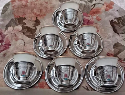 juego de 6 policías y zócalos Wevster Sterling Selver Demminese Foto 1 de 4