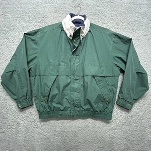Vintage Towne by London Fog Jacket Windbreaker Herren L Reg Green Zip Lining mit Kapuze - Bild 1 von 16