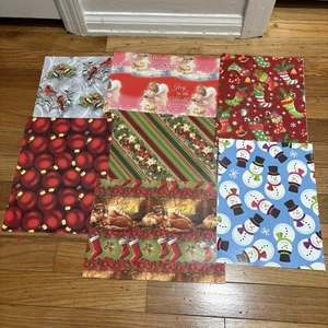 Christmas Wrapping Paper Sheets 20x30 7 Sheets - Picture 1 of 4