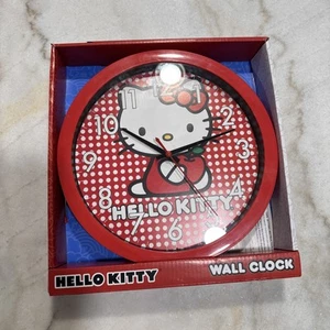 Wall Clock Hello Kitty Red Analog Display Sanrio New - Picture 1 of 4