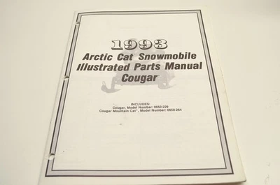Libro de piezas OEM Arctic Cat 2254-856 93 Cougar Co Mc Foto 1 de 4