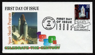 USA, SCOTT # 3190-A, LIMITED HOBBY LINK FDC COVER - SPACE SHUTTLE PROGRAM 2000 - Image 1 of 2