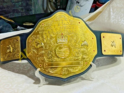 BIG GOLD World Heavyweight Championship Replica Tittle Belt 2MM BrassPlate Adult - Image 1 of 4