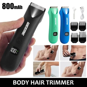 Cortadora de pelo púbico eléctrica para hombres ingle cuerpo bola de pelo afeitadora cortadora con LED USB - Imagen 1 de 9